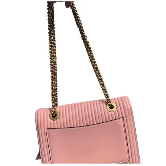 COACH Parker with colorblock quilting and rivets Peony NWT - Picture 12 of 13